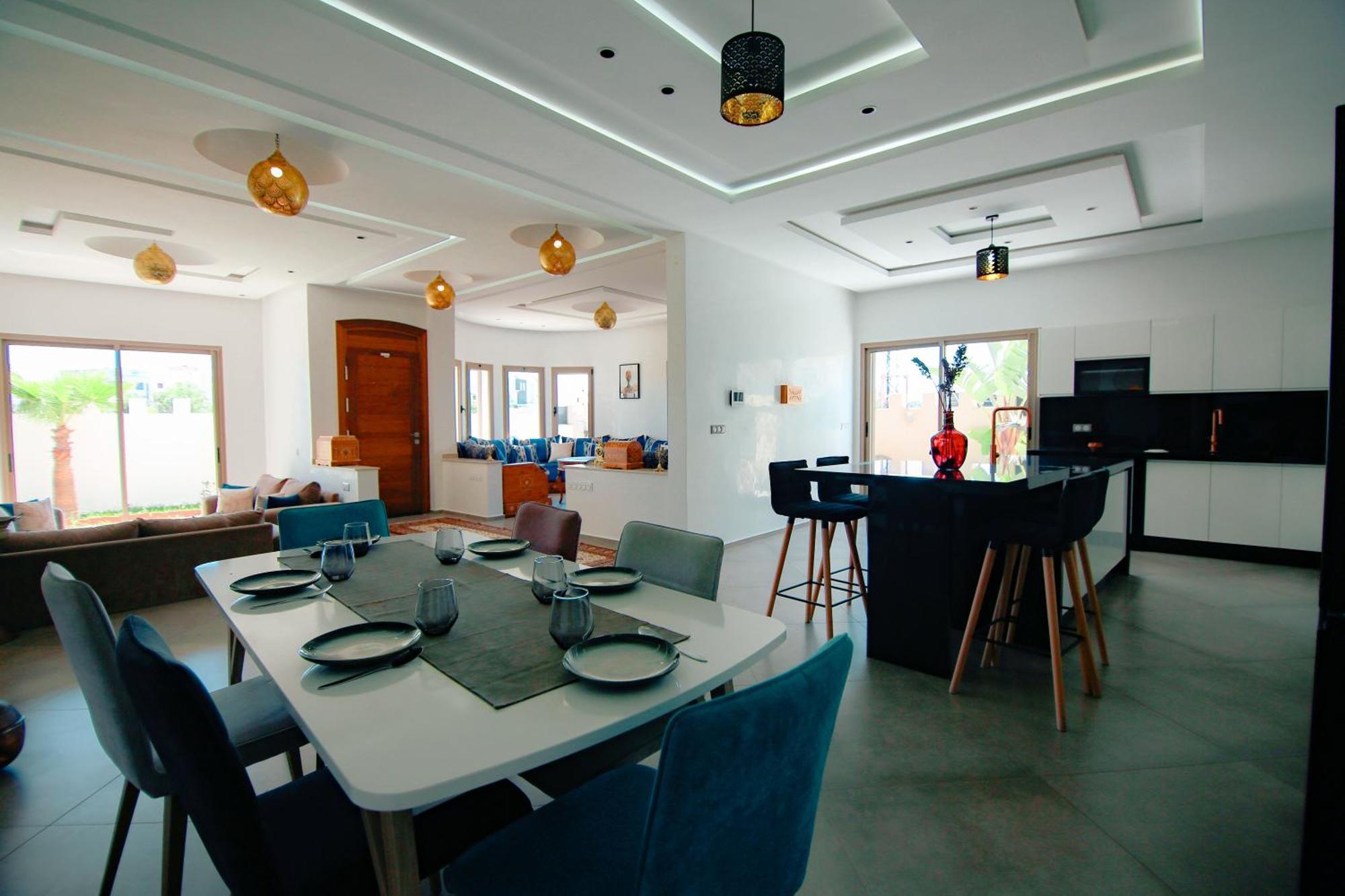Villa Moderne A 5 Min De La Plage Avec Jardin Et 3 Salons As-Sawíra Exteriér fotografie