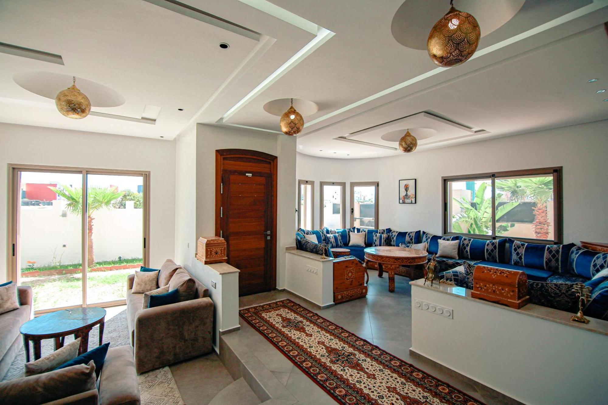 Villa Moderne A 5 Min De La Plage Avec Jardin Et 3 Salons As-Sawíra Exteriér fotografie
